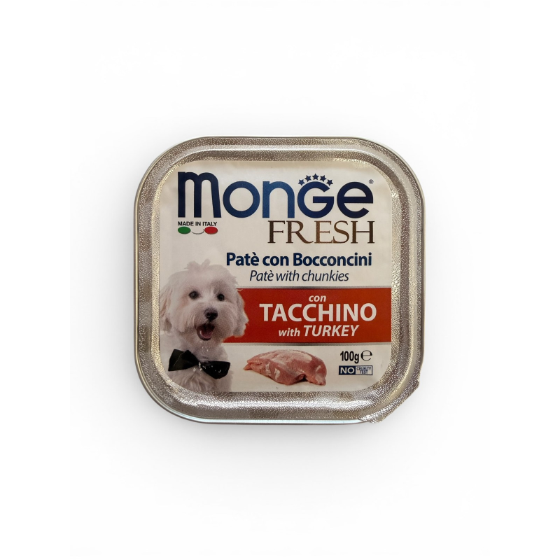Monge Dog fresh with TURKEY-вологий корм для собак з індичкою 100г