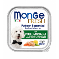 Monge Dog fresh with CHIKEN & VEGETABLES-вологий корм для собак з куркою та овочами 100г