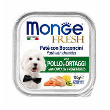 Monge Dog fresh with CHIKEN & VEGETABLES-вологий корм для собак з куркою та овочами 100г